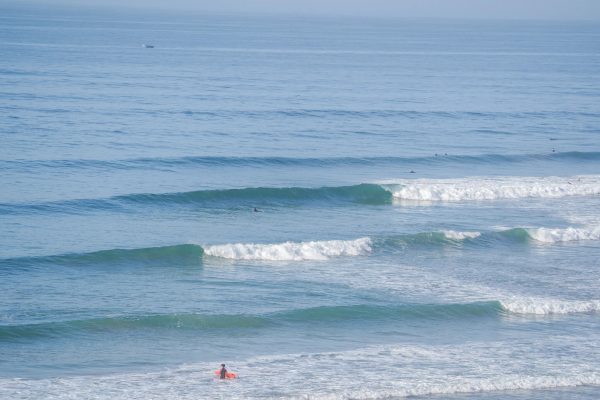 Set of waves on surfspot in Thagazout Morocco